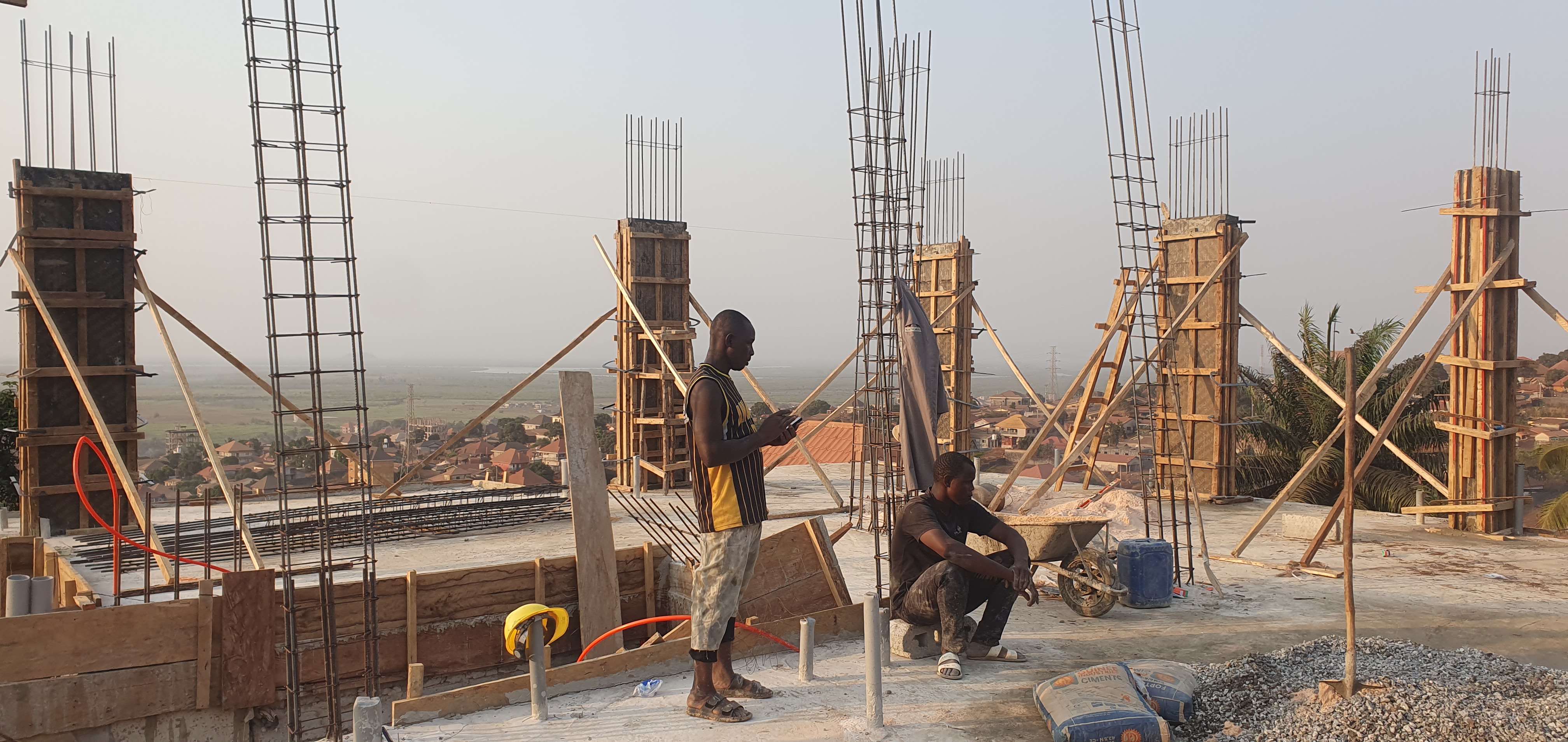 Coffrage des poteaux Rez-de-chaussée 