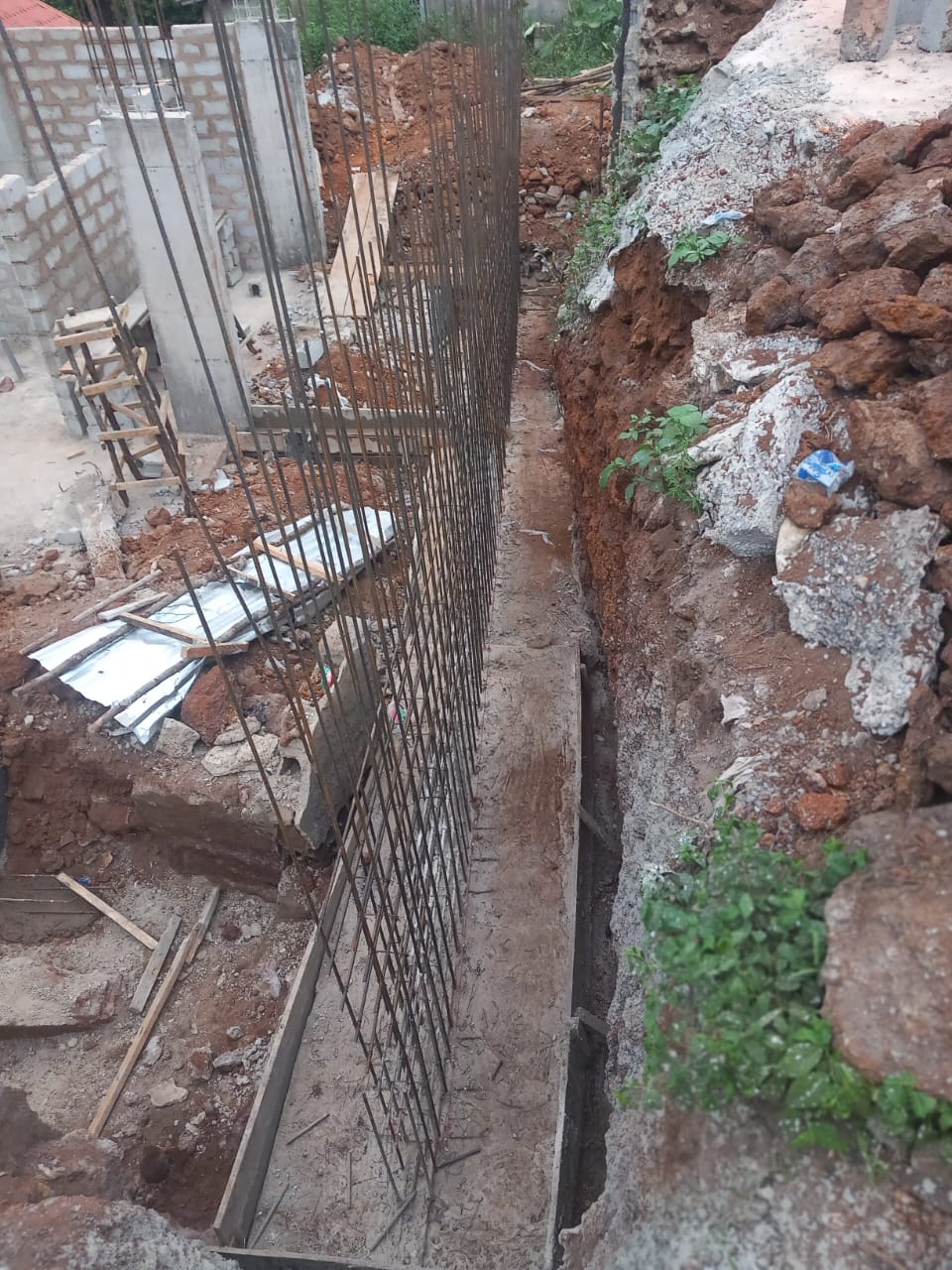 Ferraillage du mur de soutènement 